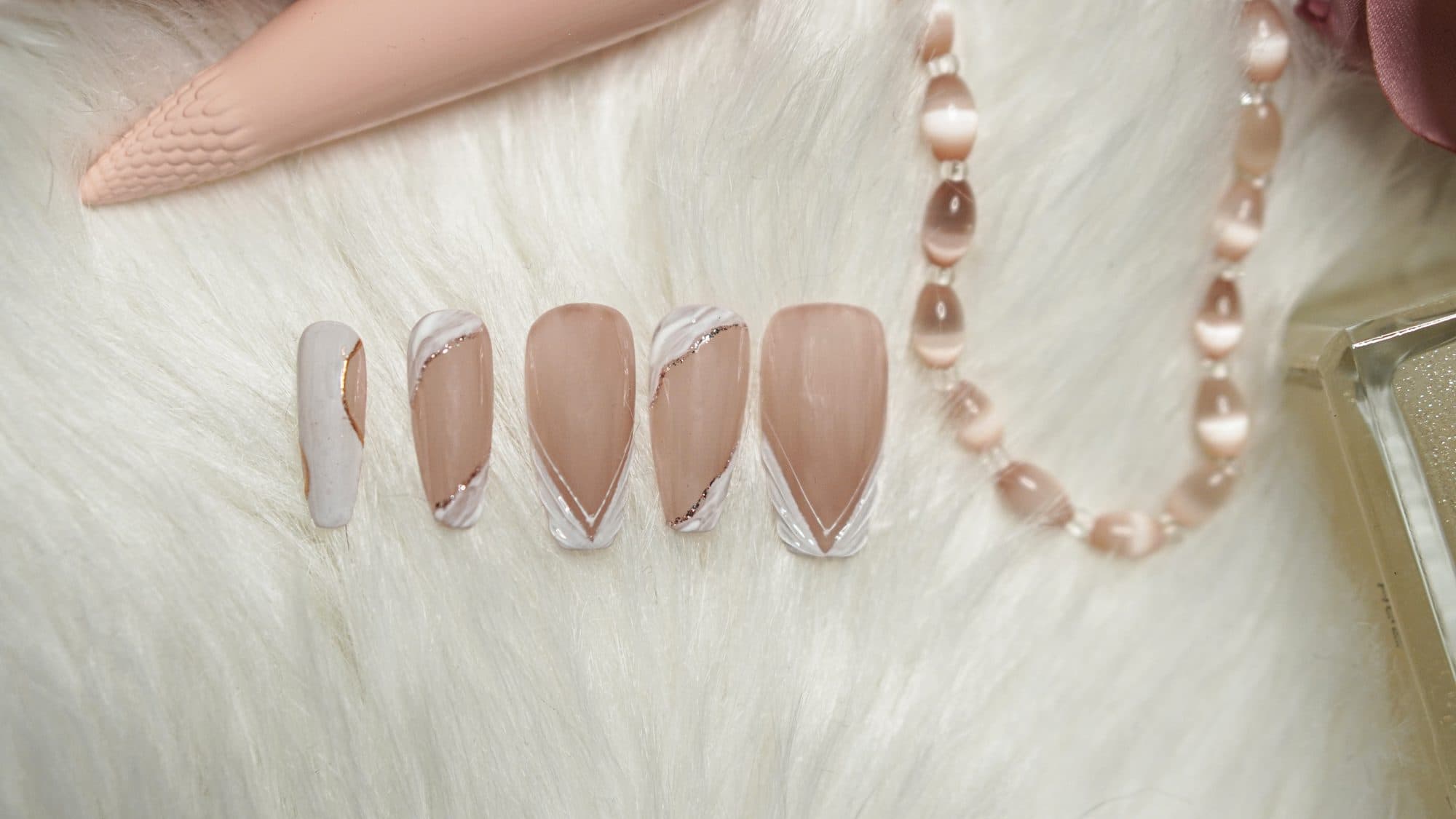 Ingénue — Blush with Black Accent & Silver Glitter